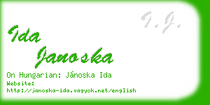 ida janoska business card